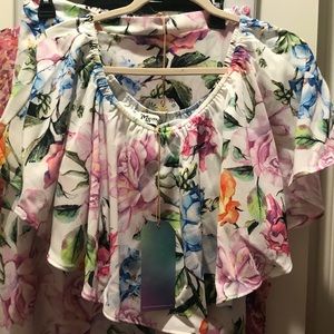 NWT show me Your MuMu Heidi ruffle crop